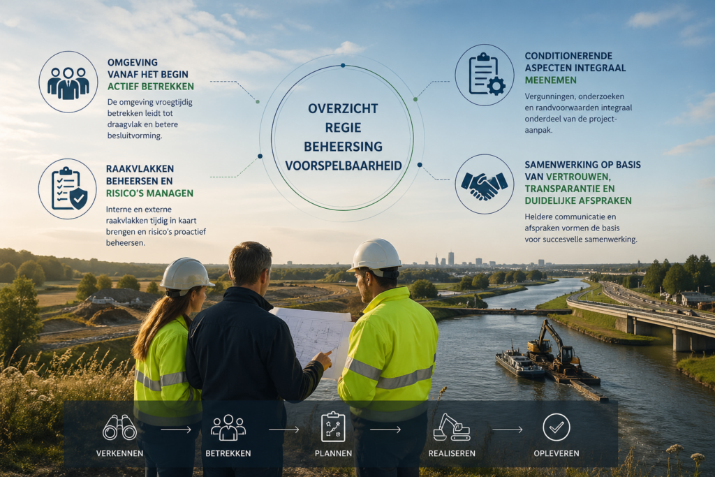 Omgevingsgericht projectmanagement bij een GWW-project met focus op conditionering en stakeholdermanagement
